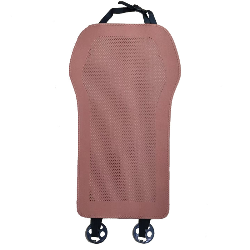Ventilated Leatherette — Universal Seat cushion, seat cover - hermes-orange-cushion-full-hole-lychee-leather