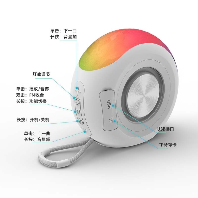 新しいクロスボーダーカタツムリ Bluetooth スピーカー雰囲気リズムライトオーディオサブウーファー屋外防水ポータブル Bluetooth スピーカー|undefined
