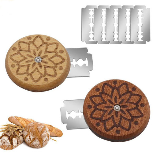 Portable round bread cutter, European French baguette soft European bread cutter, bread trimming knife, grain cutting knife, baking supplies