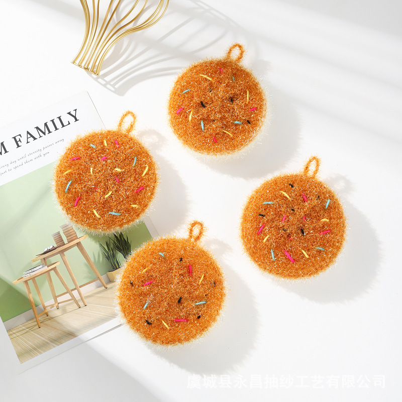 Apple Dishwashing Brush, Dishwashing Towel, Korean Dishwashing Towel Ball, Korean Handmade Product, Polyester Dishwashing Brush