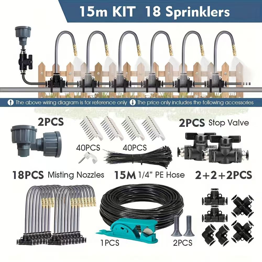 Atomizing Universal Irrigation Cooling Humidification For Watering Flowers, Greenhouse Sprinkler, Adjustable Spray_voghion.com