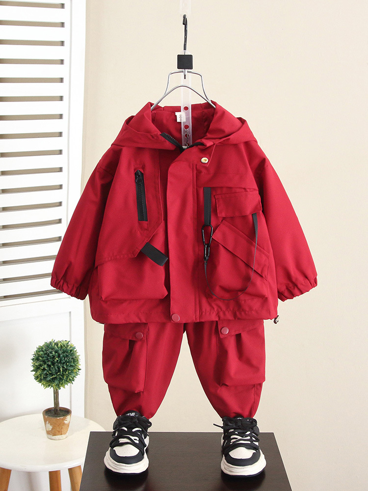 Conjunto de Ropa de Trabajo para Niños 6295, Chaqueta de Otoño para Niños, Estilo Nuevo 2026, Ropa Deportiva para Bebés a la Moda image 3