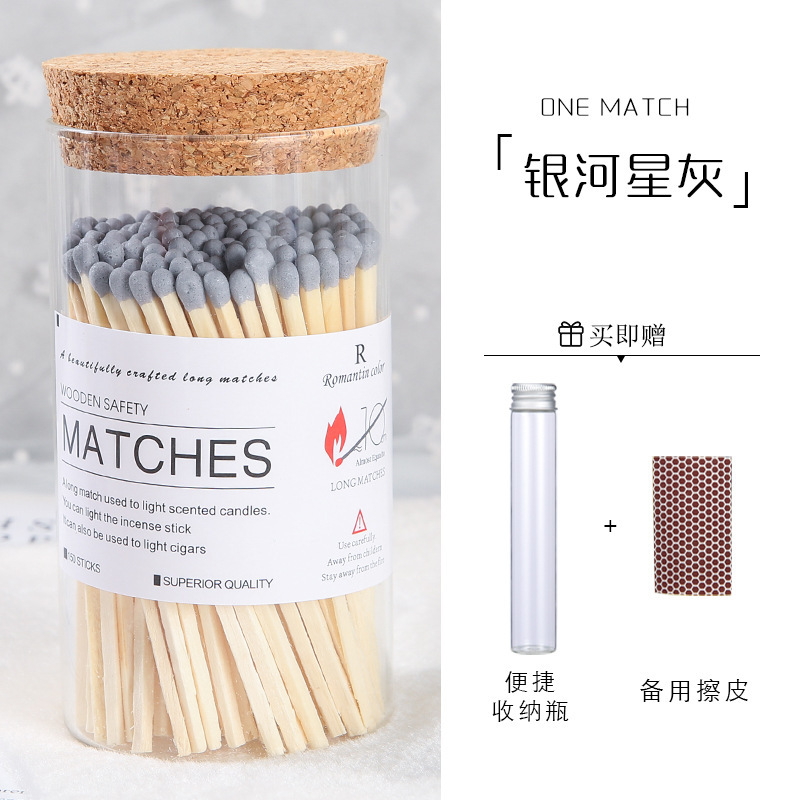 Velas de aromaterapia, fósforos de mango largo especiales, botellas de fósforos de colores al por mayor, materiales de fuego antiguos, versión extendida de alto valor