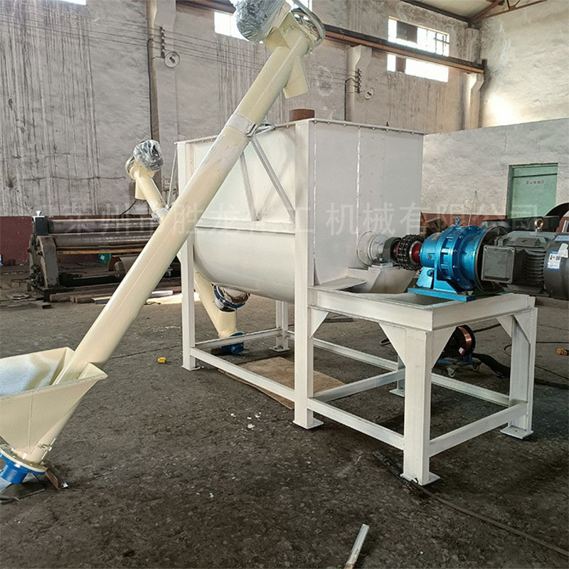 供不锈钢双螺带混合机 干粉砂浆混合成套设备 大型真石漆搅拌混合