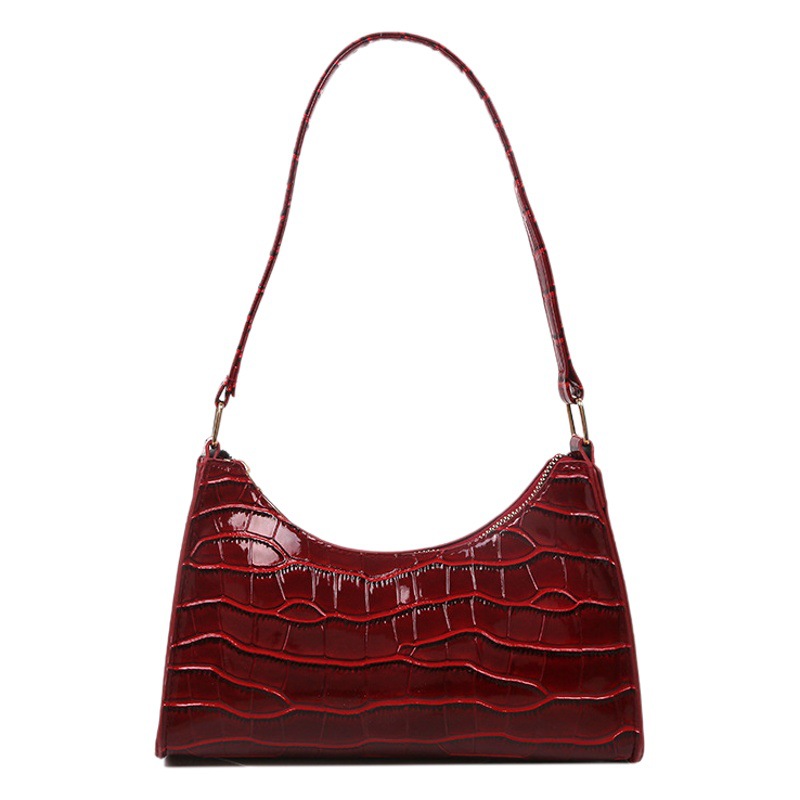 Nuevo bolso de moda al por mayor de verano textura axila Bolsa de Comercio Exterior nicho versátil patrón de piedra bolso de hombro de palo francés para las mujeres