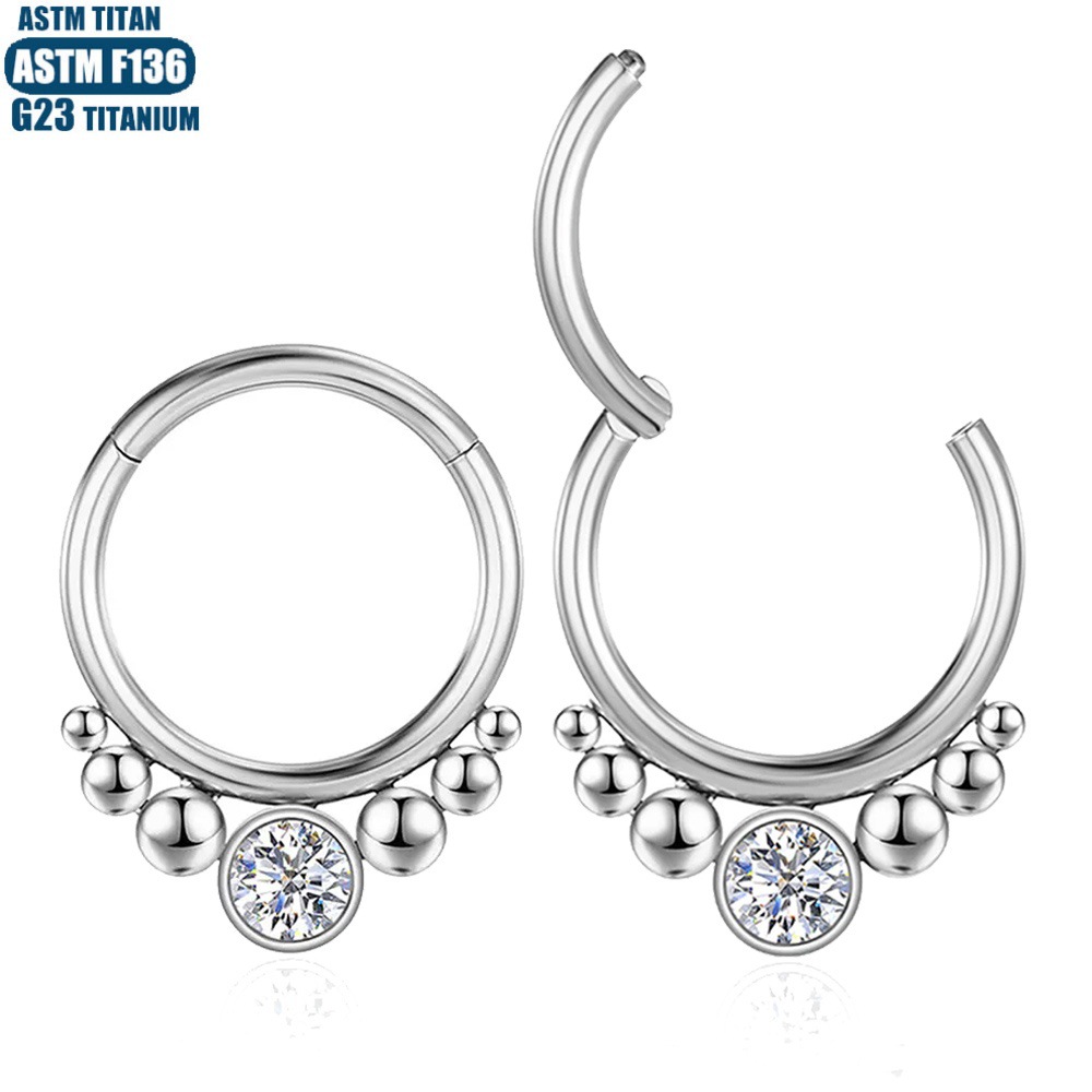 Pointed labret stud close-up product detail