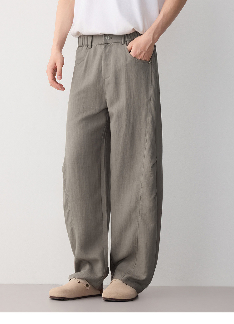Quần kaki nam công sở dáng rộng phong cách hiện đại — đen chi tiết 25