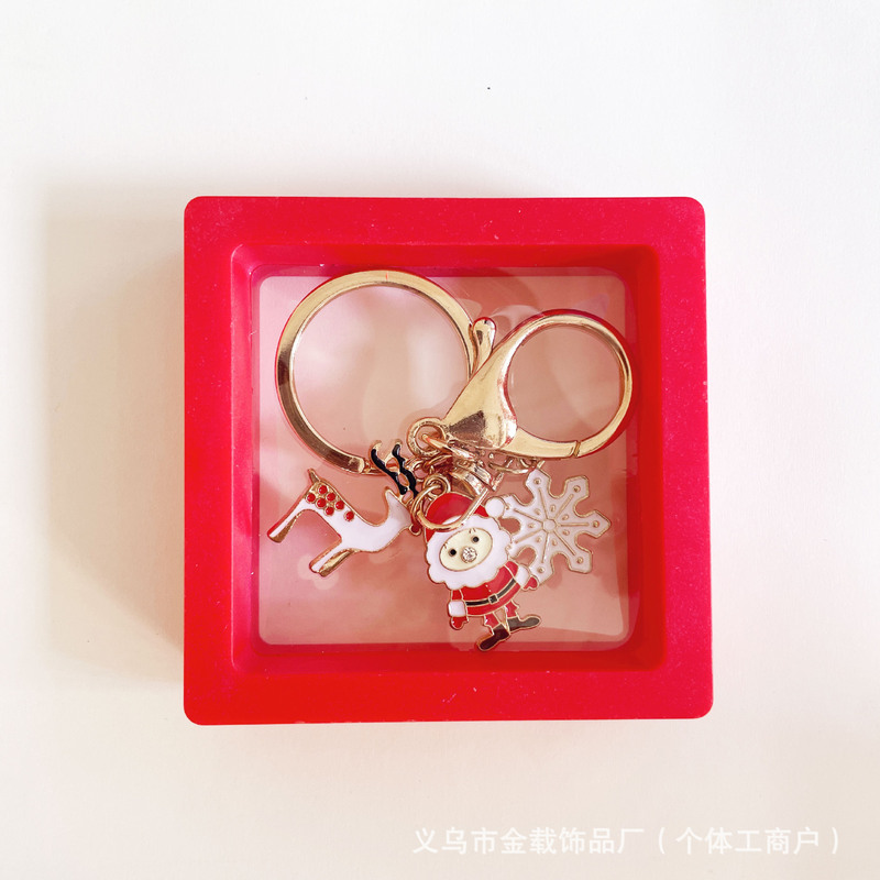 圣诞节钥匙扣礼物盒合集可爱卡通雪人钥匙链创意挂饰饰品包包挂件|undefined