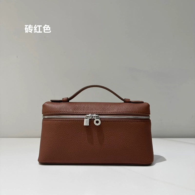 Сумка-ланчбокс из кожи дзі cowhide, натуральная кожа, 19×11×4 см, съемный ремень