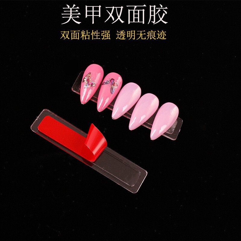 Nail art sample display red double-sided adhesive strips, removable adhesive strips for fixing nail art works Nail art sample display red double-sided adhesive strips, removable adhesive strips for fixing nail art works