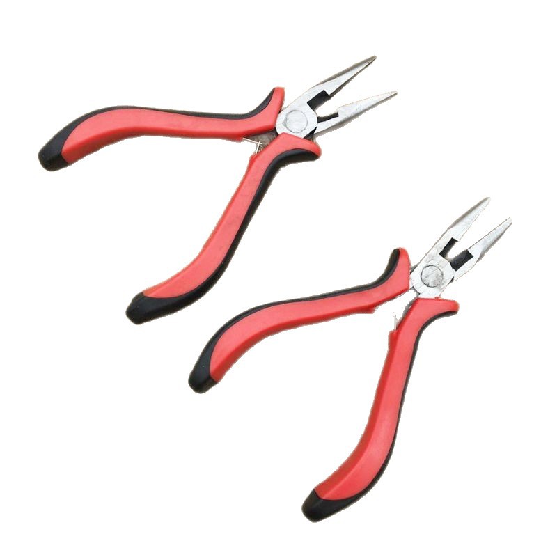 Herramientas manuales, mini alicates de punta fina en stock, alicates curvos de punta redonda y plana para cortar joyas, alicates pequeños con punta larga.