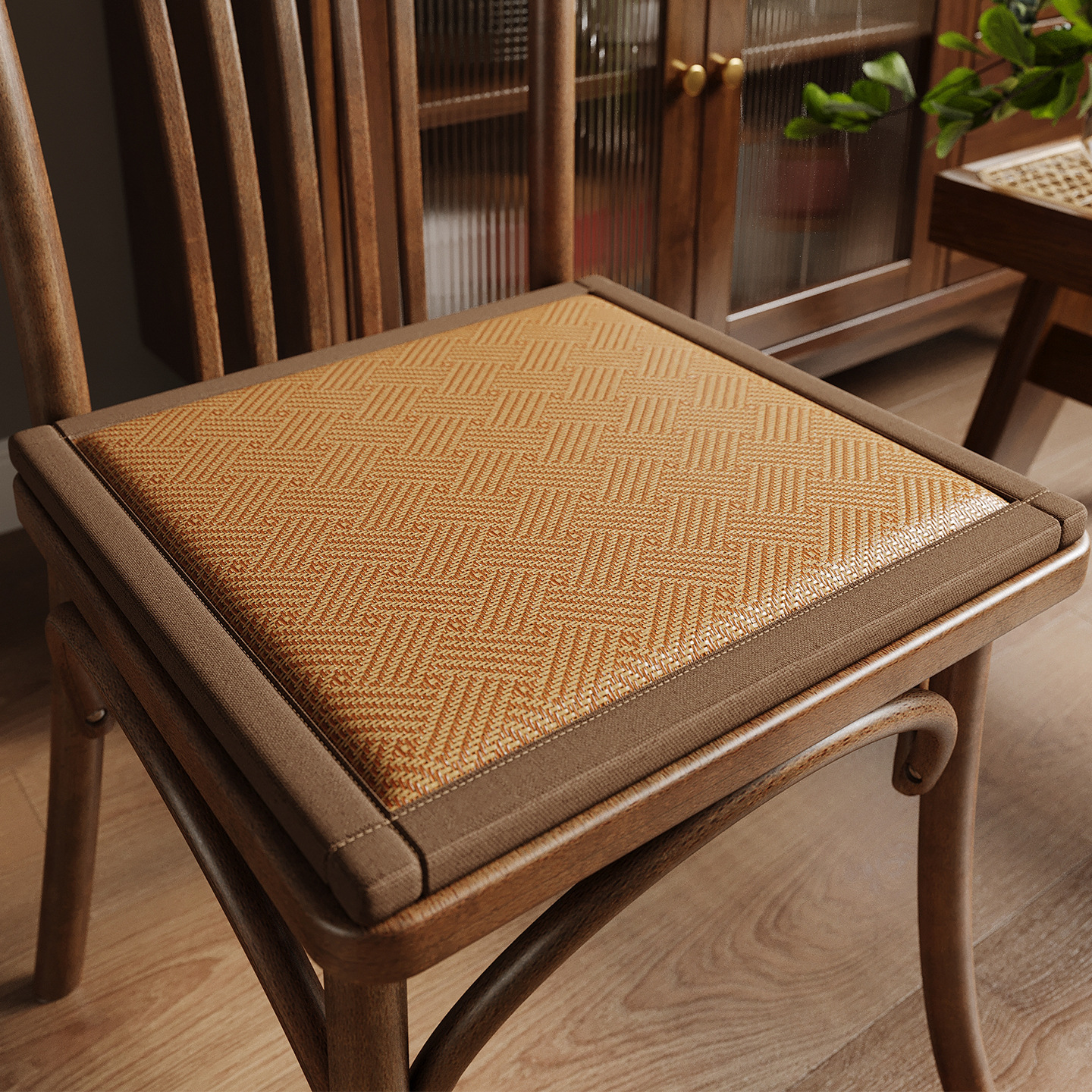 Cojín de asiento cojín de asiento de verano cojín de taburetes de madera maciza ventilación ventilada cojín de trasera de caña cojín de asiento de larga duración