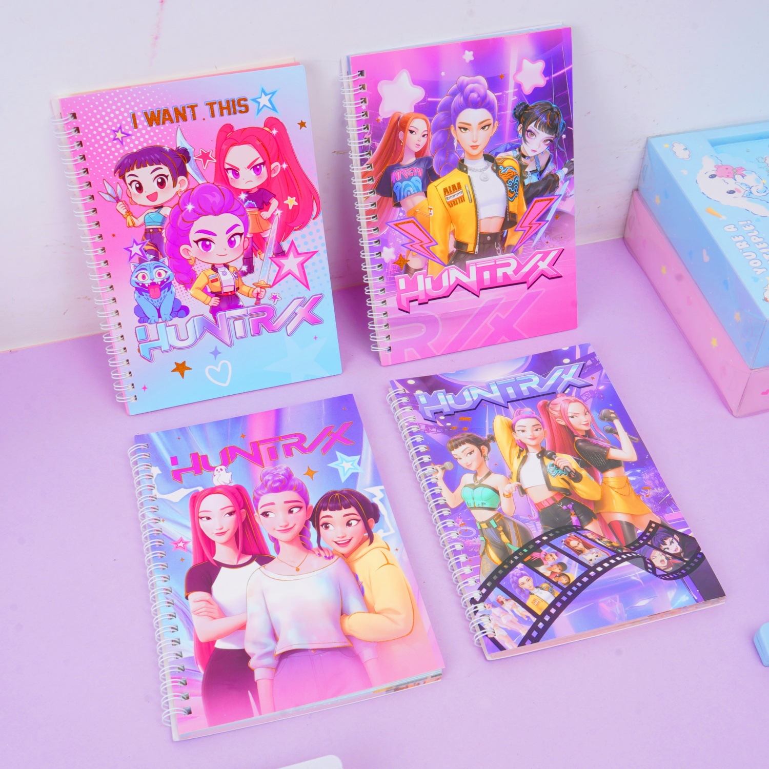 Cuaderno Espiral Dibujos Animados de Giro Horizontal para Estudiantes