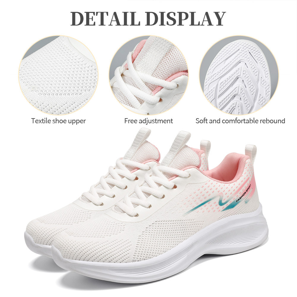 Zapatos de Mujer Versátiles de Primavera, Nuevo Estilo, Tejido Transpirable, Zapatos Casuales, Zapatos Transfronterizos, Suela Suave, Zapatillas Cómodas, Zapatos Individuales