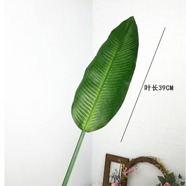 Simulated bird of paradise leaves