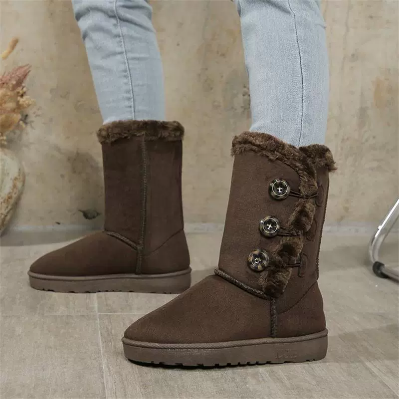 (Cross-border trading), winter keep warm high boots, mid-length, plus size