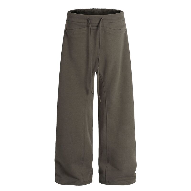 C928 Autumn and Winter American Retro Unisex High-End Pure Color Design Loose Wide-Leg Men's Casual Sweatpants