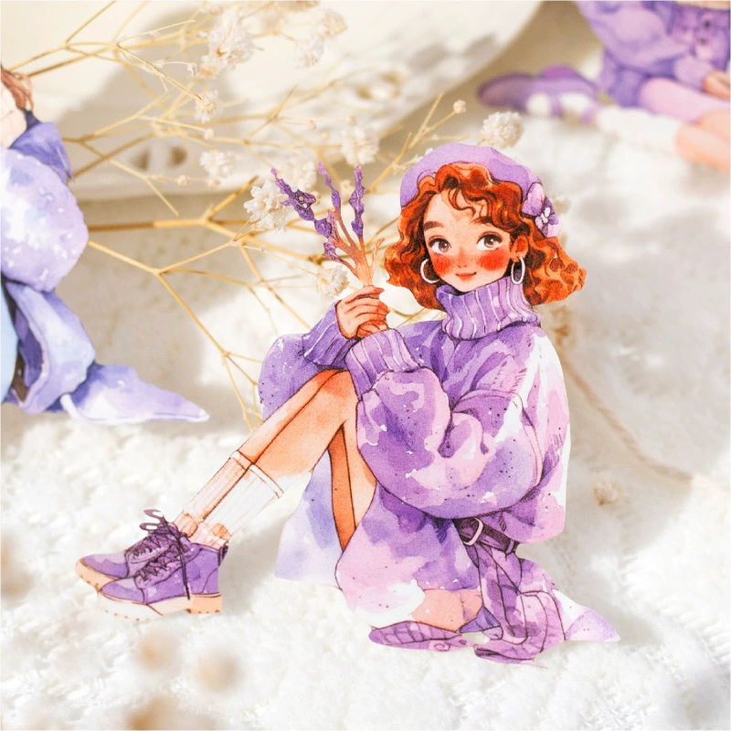 Наклейки Yanji Lazy Season Series, ретро-ленивый персонаж, специальный масляный материал для справочника, наклейки, 10 штук в 6 стилях