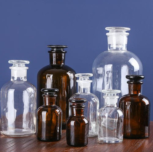 白小口/棕小口试剂瓶 细口瓶  磨砂口玻璃瓶