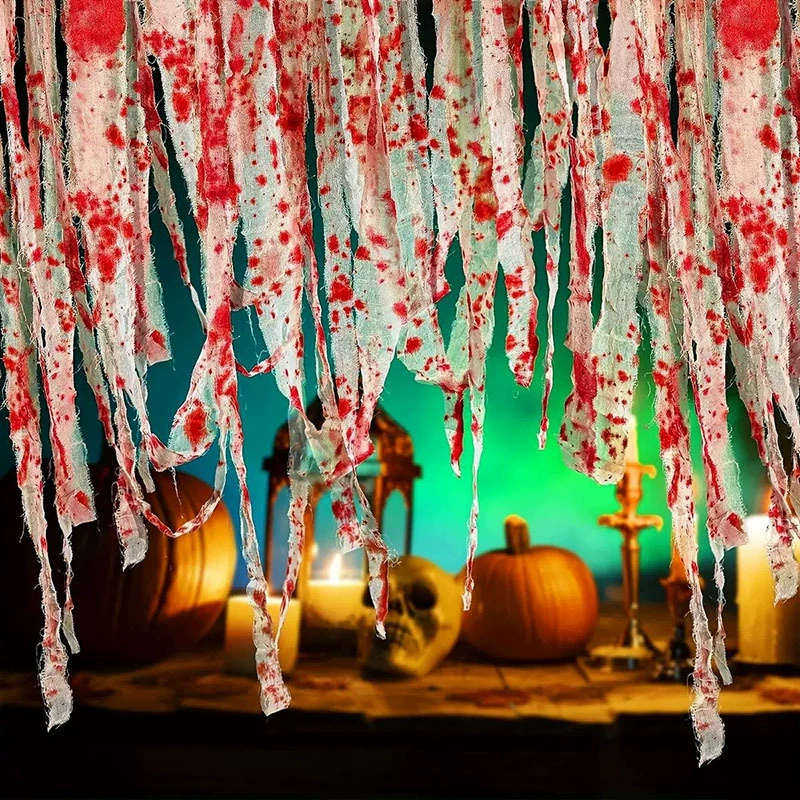 Decorations, elastic bandage, gauze layout, props, halloween
