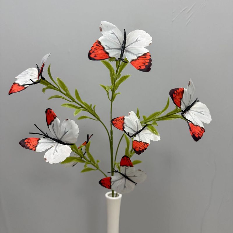 仿真7头蝴蝶花假花家居摆放花艺摄影道具花仿真花场景布置花束|undefined