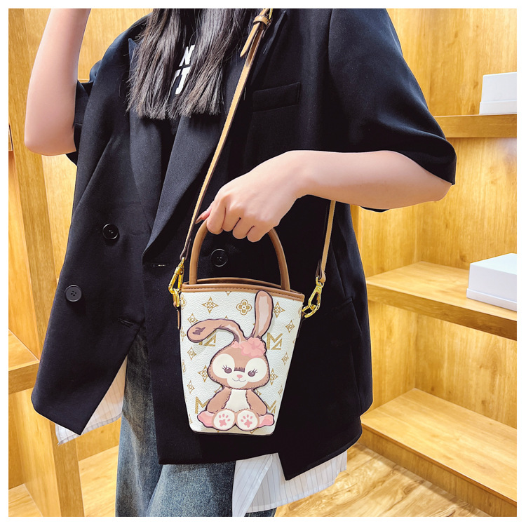 Fashion bucket bag for women 2023 spring new versatile cute rabbit bag high-end casual shoulder crossbody bag_voghion.com