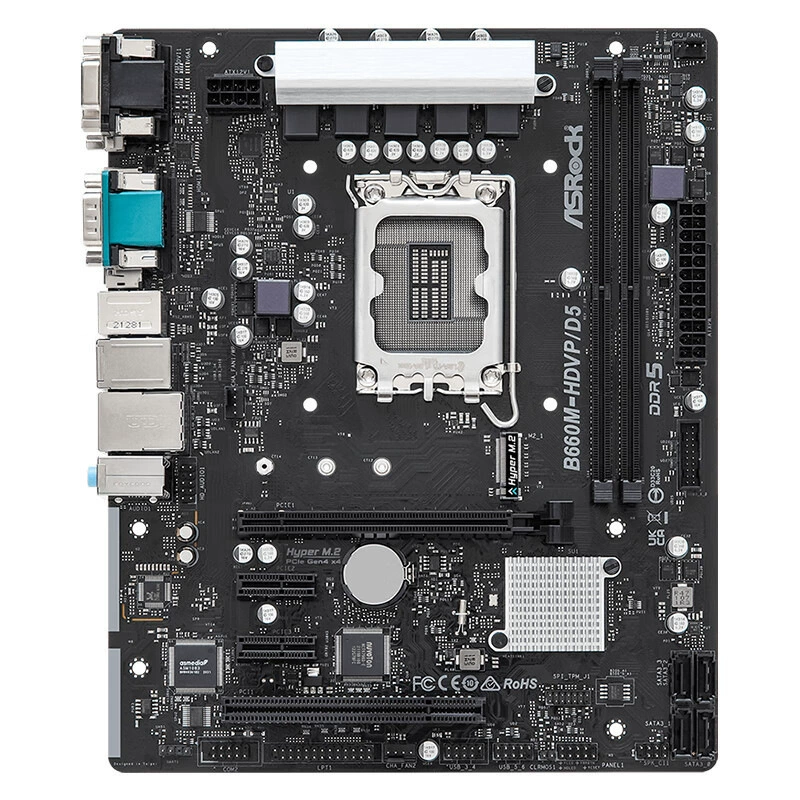Подходит для Intel B660M-HDV, материнская плата DDR5, поддержка 12-го поколения CPU (Intel B660/LGA1700)