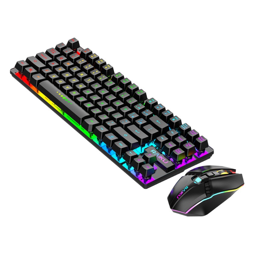RAIKU rekui R905 juego de teclado y ratón de carga inalámbrica juego de teclado luminoso y traje de ratón eBay Amazon