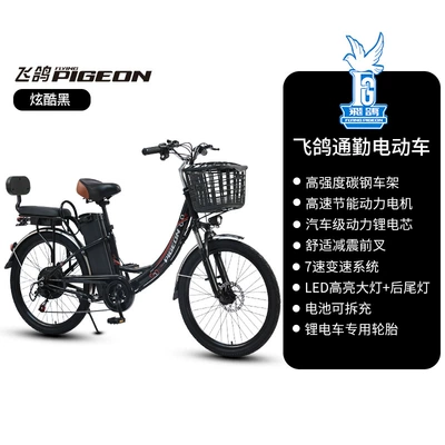 Lithium Electric Bicycle Adult Lightweight | Elektrikli motosikletlər - travel-24-inchnight-blacksix-tube-controllerseven-stage-speed-change-48v6aternary-lithium-batterya-grade-battery-cell