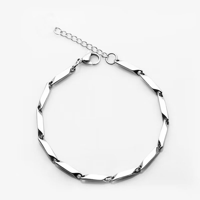 Bracelet men's ins niche design does not fade men's trendy men's high-value female titanium steel bracelet for female students