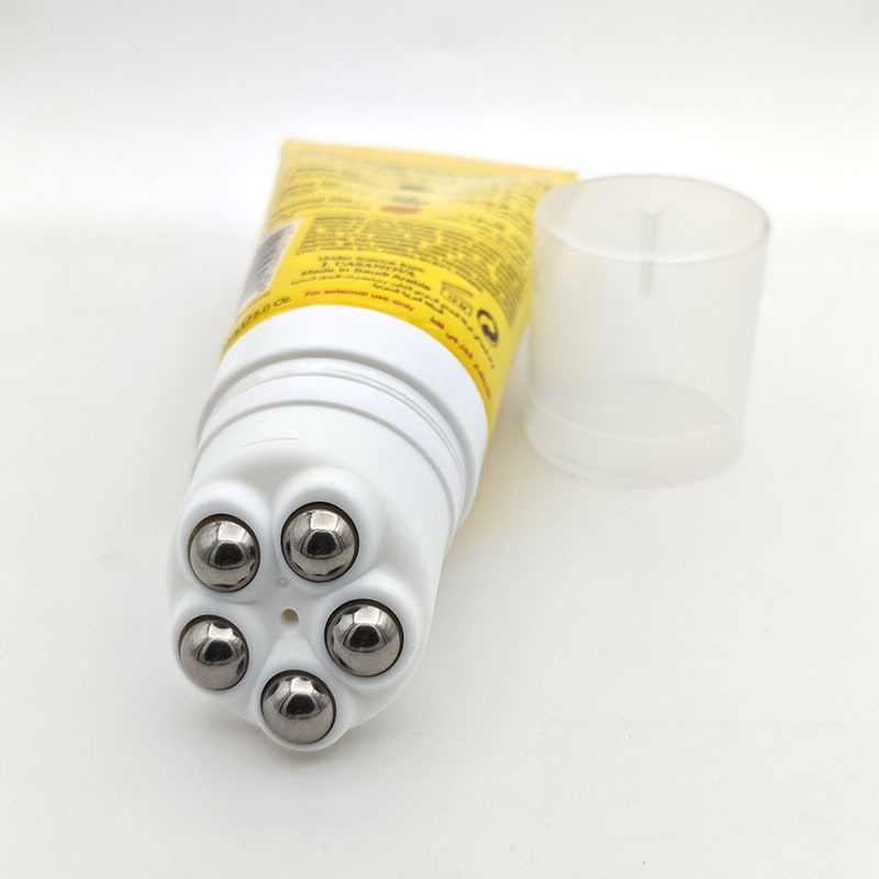 明誉100g斜面五珠刮痧瓶肩颈按摩膏脸部按摩膏化妆品包装软管丝印