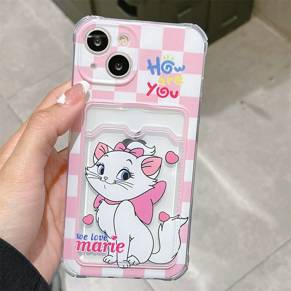 Чехол для Apple iPhone, совместим с iPhone 11–16/Pro/Pro Max, прозрачный с мультяшным дизайном