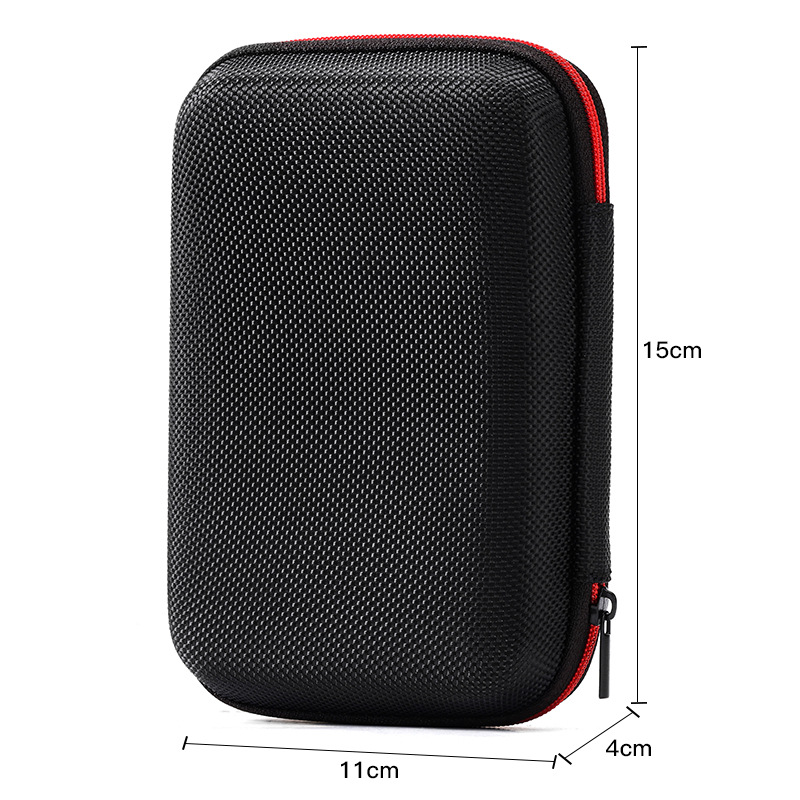 Venta al por mayor de fábrica de 2,5 pulgadas paquete de energía móvil bolsa de disco duro EVA bolsa de auriculares caja de almacenamiento de tela de nylon bolsa de cremallera image 6