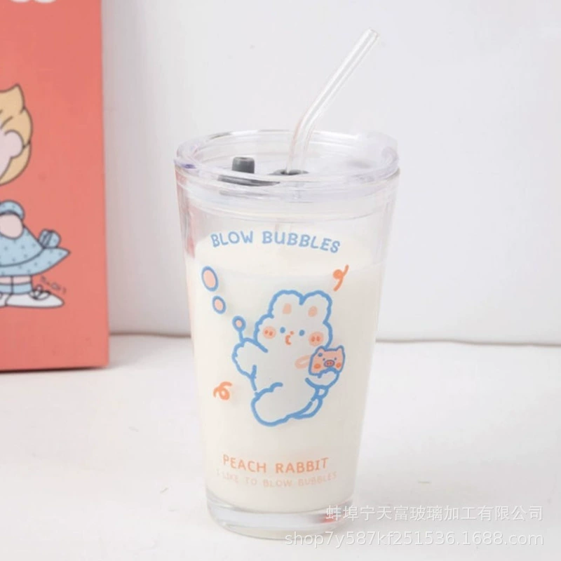 Cartoon glass hairpins, creative cute straw for office, wholesale