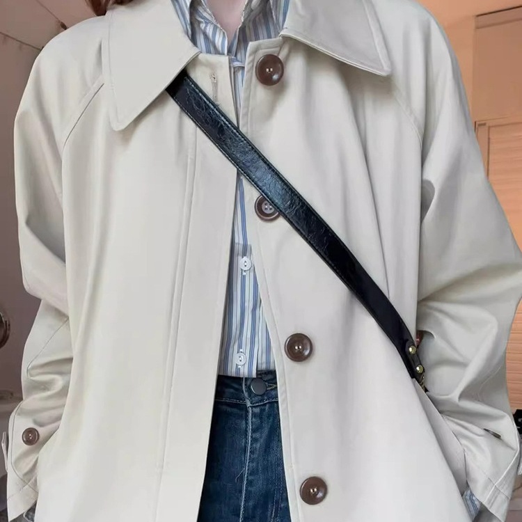 Windbreaker Jacket Women's Mid-Length Petite 2025 New Spring and Autum Style British Style Korean Style Japanese Style Autum Clothing