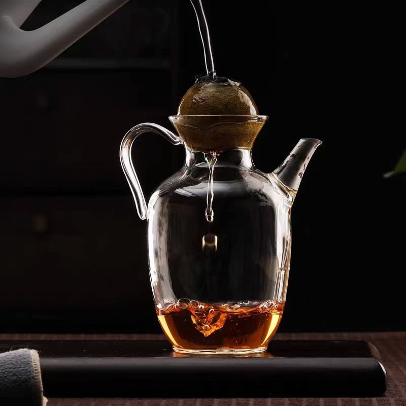 ✅小青柑泡茶壶高硼硅仿宋手执壶透明玻璃家用耐高温煮茶壶套|undefined