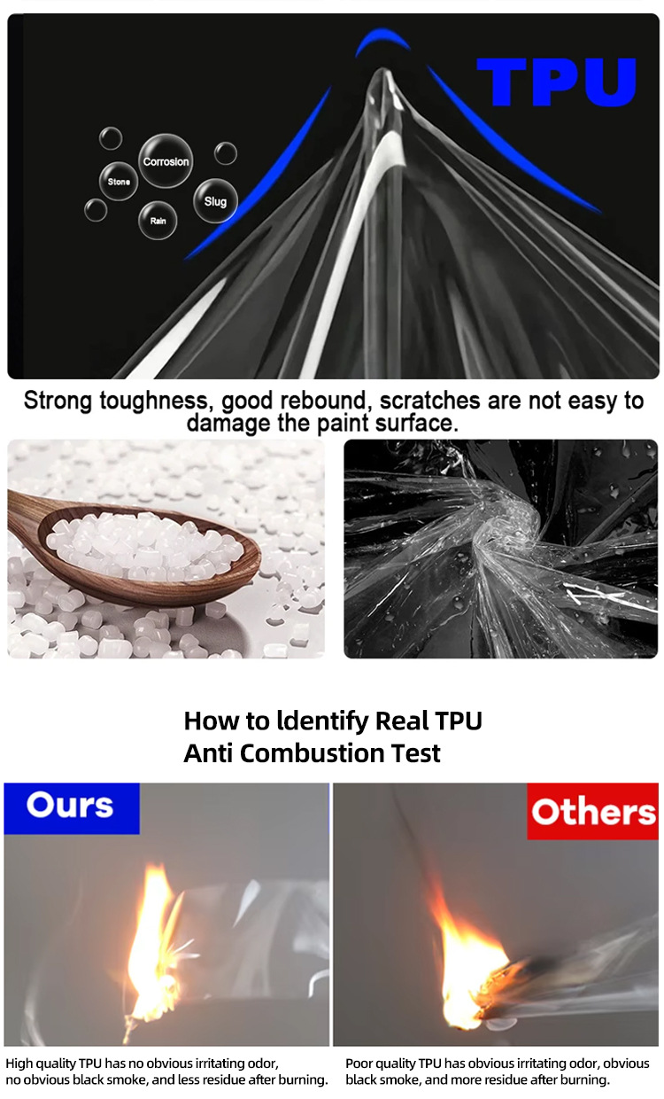 Cross-Border Filmppf Car Transparent Paint Protection Film Matte Glossy Black Film Full Car Film Tpu Invisible Car Cover