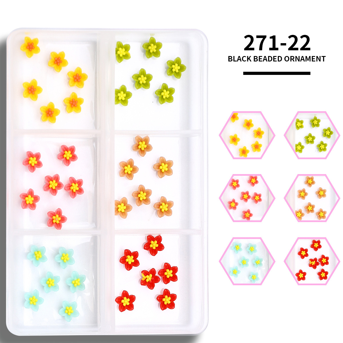 Cruz-frontera popular remache de uñas joyería no se desvanece mezclado 6-rejilla de metal largo hueco estrella Luna decoración de uñas