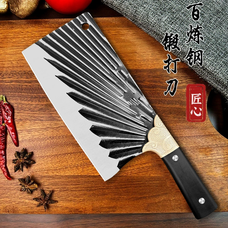 Суперострый нож для нарезки и шинковки мяса с солнечным узором 3.0, кухонный специальный нож, кованый наYangjiang Strength Factory в Гуандуне