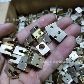 导电链接铜耳铜件加工定制 黄铜片激光切割折弯黄铜车削黄铜配件