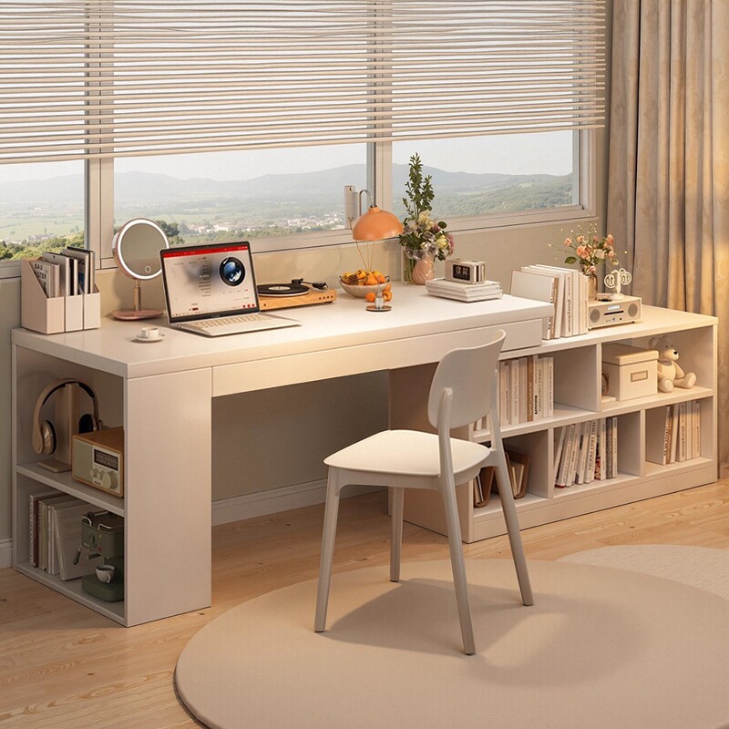 Desk Bookshelf Integrated Wall Table Retractable Living Room Partition Table Bar Table Long Table Small Apartment Computer Table