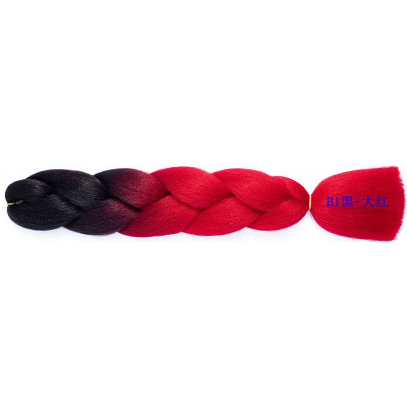 Extensiones de trenzas jumbo de 24 pulgadas, cabello sintético para trenzar