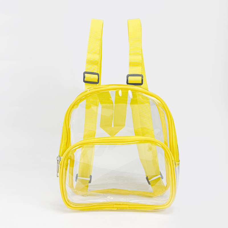 Transfronterizo nuevo estilo PVC mochila escolar transparente deportes al aire libre sellado bolsa transparente impermeable mini bolsa de almacenamiento de viaje
