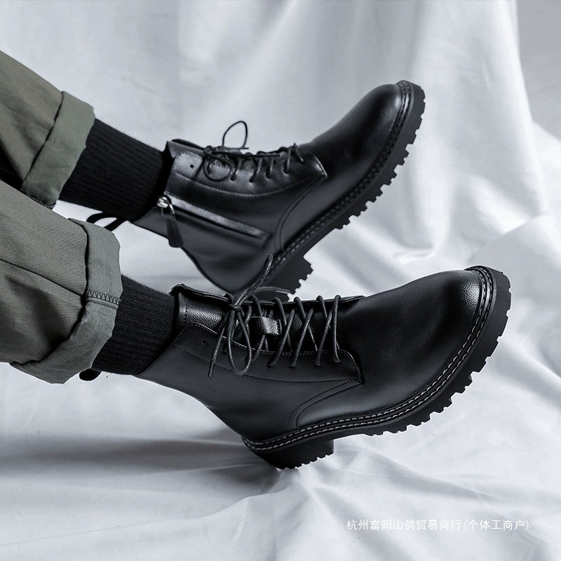 Челси Мартин сапоги мужские весенние и осенние британские зимние бархатные кожаные туфли паровозы короткие сапоги мужские