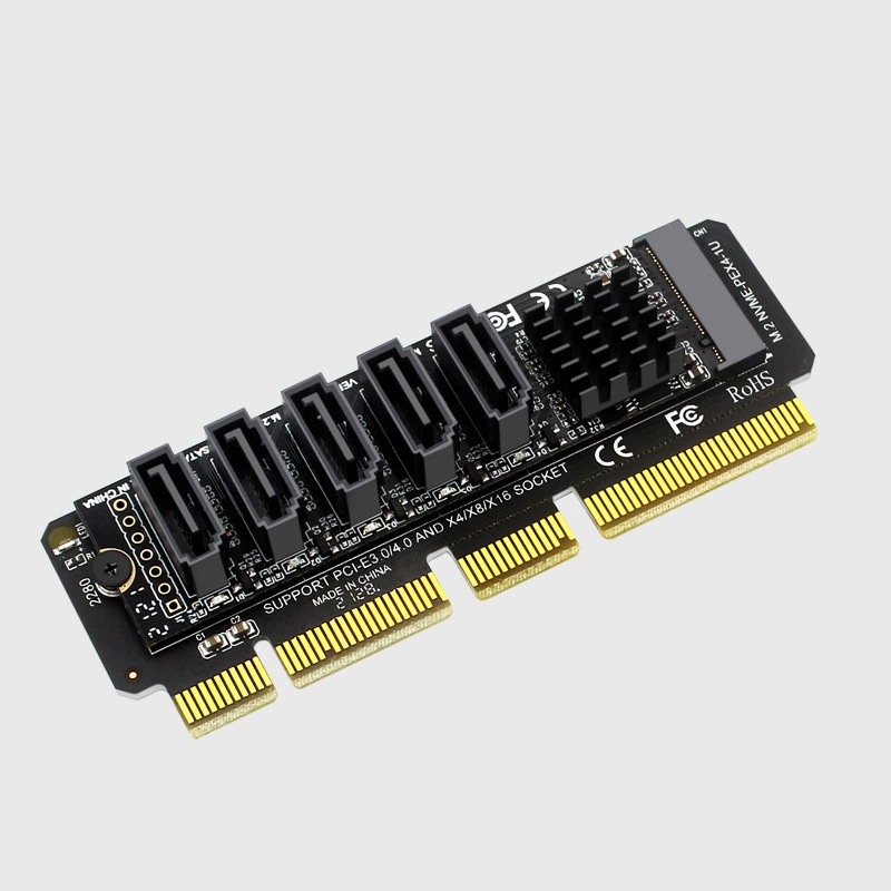 Карта передачи порта SATA5 с роторным M.2NVME-PCI-E X4 X8 X16, чип JMB585