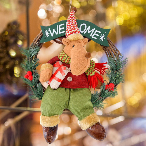 Christmas wreath decorations pendants decoration supplies door hanging home background wall Christmas Eve shop pendant