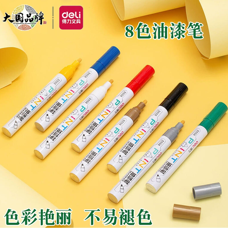 Ручка для краски Deli S558 водостойкая маслянистая Толстая ручка многоцветная ручка с большой головкой не выцветает маркер для ремонта царапин автомобиля