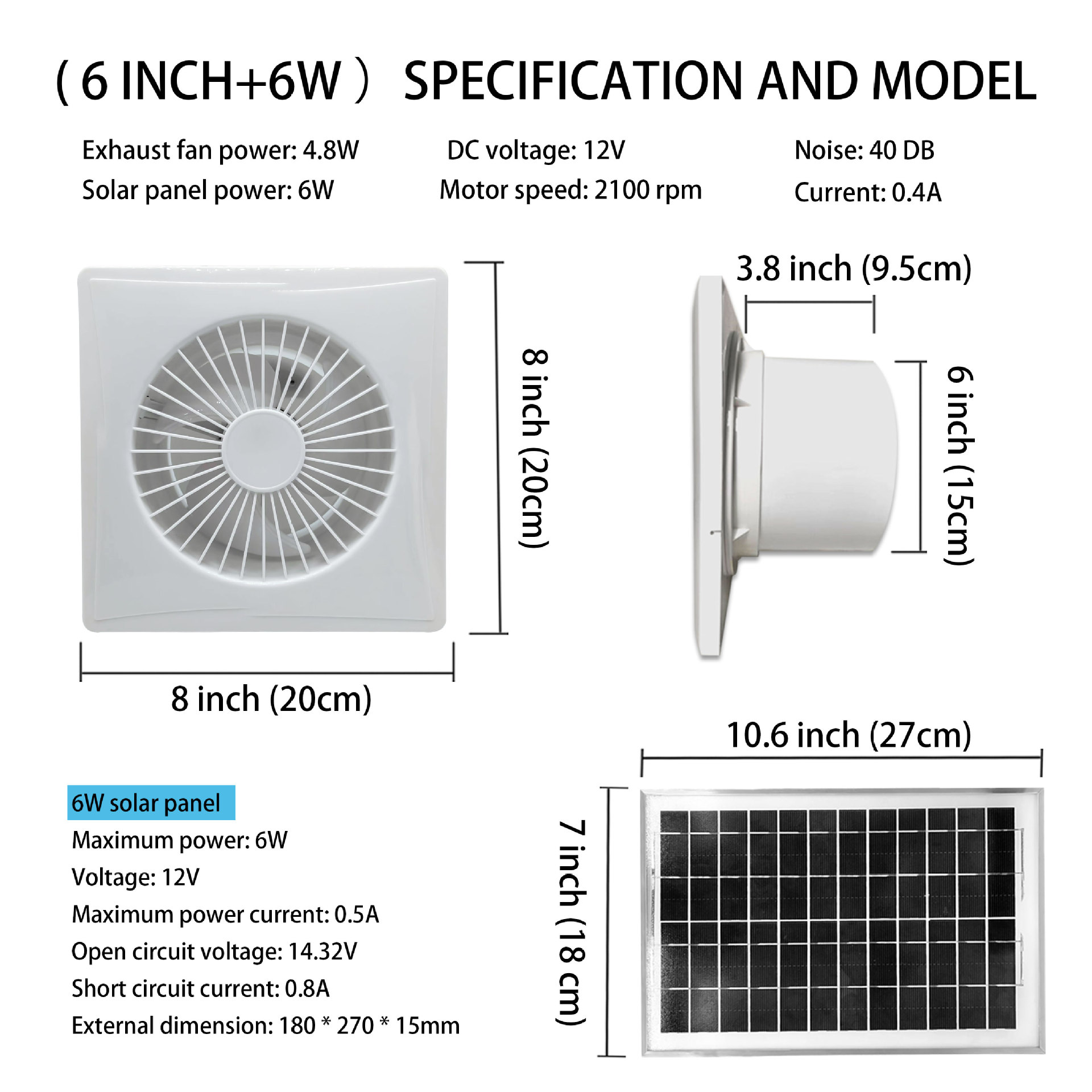 화이트 모델-사양-6inch-6w