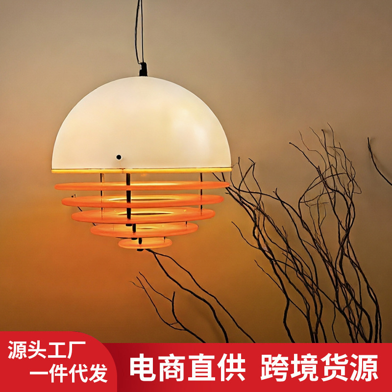 High-Looking Sunset Atmosphere Bedroom Chandelier Cream Glass Bed and Breakfast Tea Room Bar Bar Design Decorative Chandelier