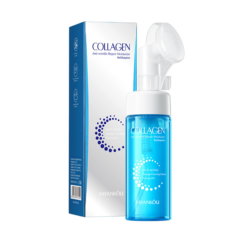Espuma limpiadora facial SADOER pure English con aminoácidos de plantas y frutas, con cabezal de cepillo, venta al por mayor para comercio exterior transfronterizo.
